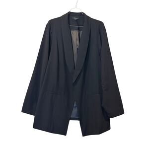 Torrid Size 2 Black Open Front Blazer Plus 18 20 Stretch Work Office Jacket Suit